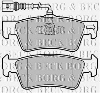 BORG & BECK bbp2010 -  Комплект тормозных колодок, дисковый тормоз